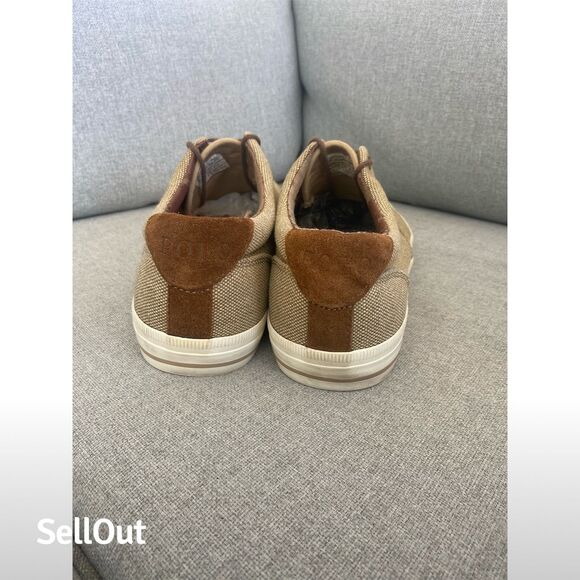 Polo Ralph Lauren Vaughn Men's Beige Sneakers Size 10 D Casual Shoes - Picture 6 of 9